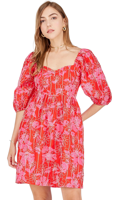 Joy Joy Dress, Red Embroidery 