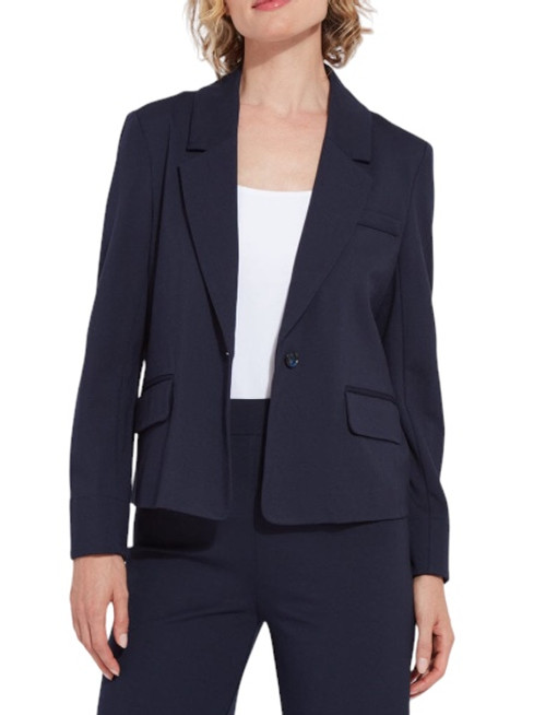 Lysse Raya Light Weight Ponte Blazer, True Navy 