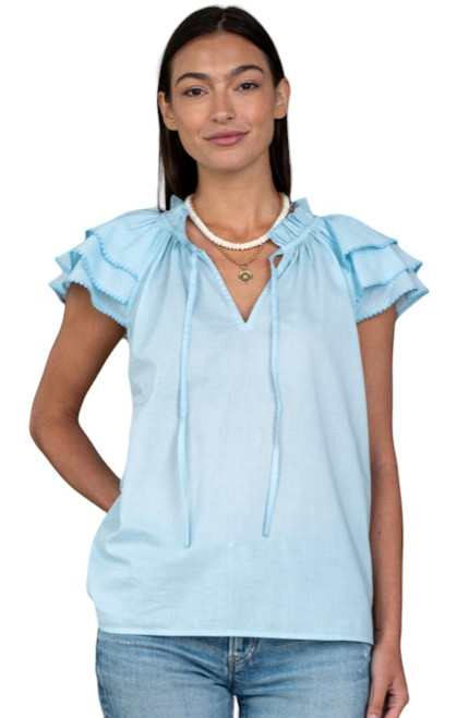 Olivia James Astrid Top, Azzuro 