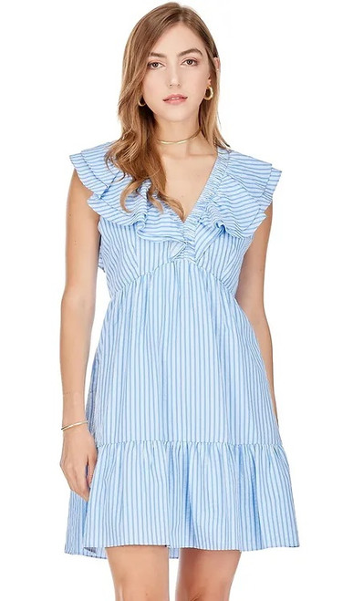 Joy Joy Dress, Blue Stripe - Monkee's of the Village
