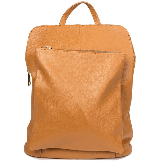 German Fuentes Leather Backpack, Camel 