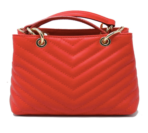 German Fuentes Leather Handbag, GF114050, Red