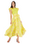 Alivia Dahlia Skirt Dress, Bouncing Buds Yellow 