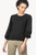 PA1510 Puff Sleeve Crew Neck Sweater - Black 