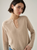 Cashmere Split Neck Pullover