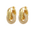 The Pave Interlock Hoops - Gold 
