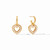 ER795GPL00 Esme Heart Pearl Hoop & Charm Earring Gold Pearl 