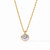 N448GCZ00 Antonia Solitaire Necklace Gold CZ 