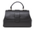 German Fuentes Top Handle Leather Handbag, Black 