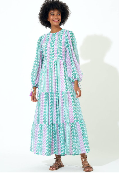 3044V SMOCKED TOP MAXI - Monkee's of the Village