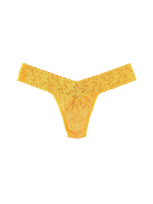 Hanky Panky Sig Lace Lowrise Thong, Smile More - Monkee's of the