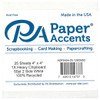 Paper Accents Chipboard 4 inch x 4 inch XL Heavy 50pt White 2 Side 25pc