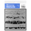 PA Essentials Stencil 6 inch x 6 inch Horizons