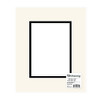 PA Framing Mat Double 8 inch x 10 inch 4 inch x 6 inch White Core Antique WhiteBlack