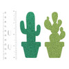 Paper Accents Glitter Cardstock Shape Cactus Olive Green Green 8pc