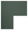 PA Framing Mat White Core 11 inch x 14 inch /8 inch x 10 inch Hunter Green