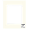 PA Framing Mat Double 11 inch x 14 inch /8 inch x 10 inch White Core Antique White/Black