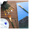 Pro Art Brush Artist Select Gold Nylon Round 3 Package