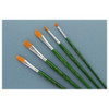 Protege Brush Gold Nylon Short Handle 5pc Flat/Filbert/Dagger/Round