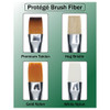 Protege Brush Gold Nylon Short Handle Premium 3pc Flat/Round