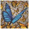 Diamond Art Kit Beginner 8 inch x 8 inch Blue Butterfly