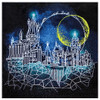 Camelot Dots Diamond Painting Kit Advanced Harry Potter Moon Over Hogwarts