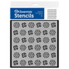 PA Essentials Stencil 6 inch x 6 inch Rose and Lotus Pattern