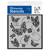 PA Essentials Stencil 6 inch x 6 inch Butterflies