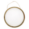 Hampton Art Framed Wood Sign Round Craft Me 16 inch RusticWhite