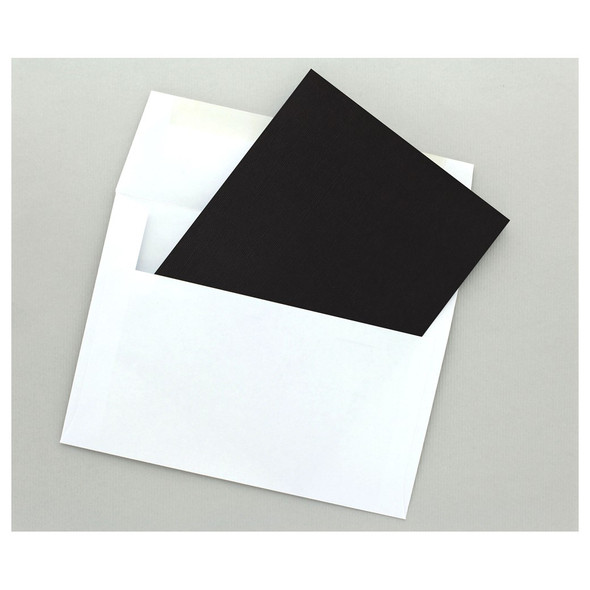 Paper Accents Card and Envelopes 5 inch x 7 inch Textured Deep Black 12pc