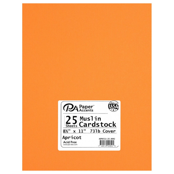 Paper Accents Cardstock 8.5 inch x 11 inch Muslin 73lb Apricot 25pc