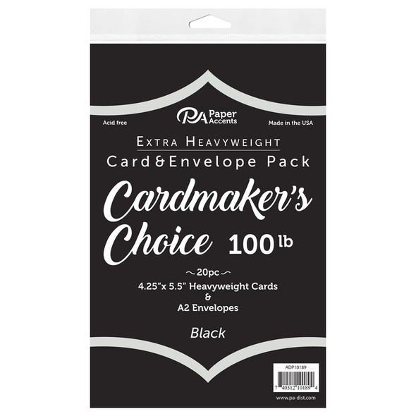 Paper Accents Card Envelopes Cardmakers Choice 4.25 inch x 5.5 inch 100lb Black 20pc