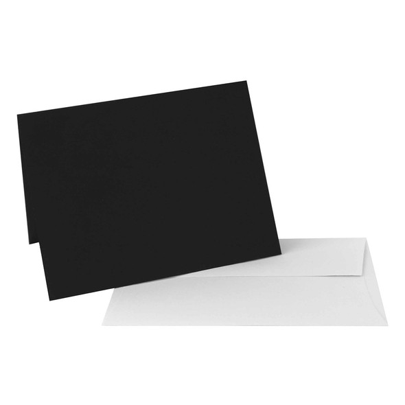 Paper Accents Card and Envelopes Cardmakers Choice 4.25 inch x 5.5 inch 100lb Black 20pc