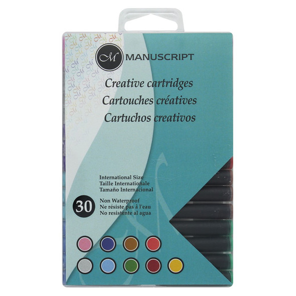 Manuscript Cartridge Pen Creative Ink Cartridge 30pc Assorted