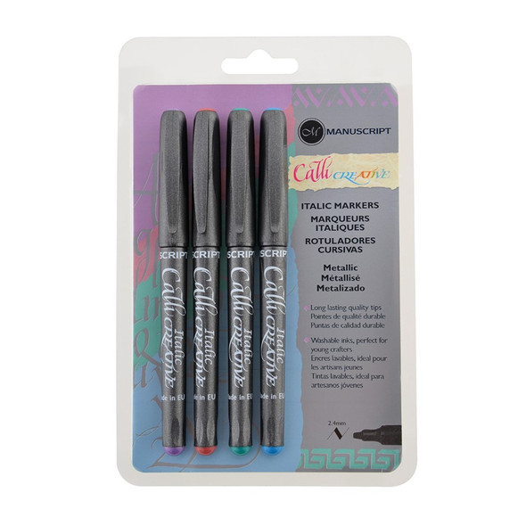 Manuscript Callicreative Marker Set Italic Metallic