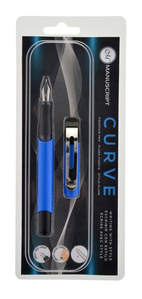 Manuscript Cartridge Pen Curve Fountain Pen Blue
