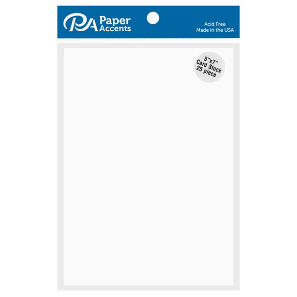 Paper Accents Card Cardstock 5 inch x 7 inch White 25pc