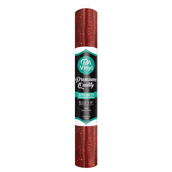 PA Vinyl Permanent Roll 12 inch x 36 inch Sparkle Red