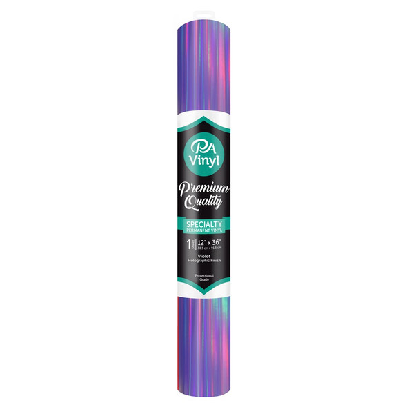 PA Vinyl Permanent Roll 12 inch x 36 inch Holographic Violet