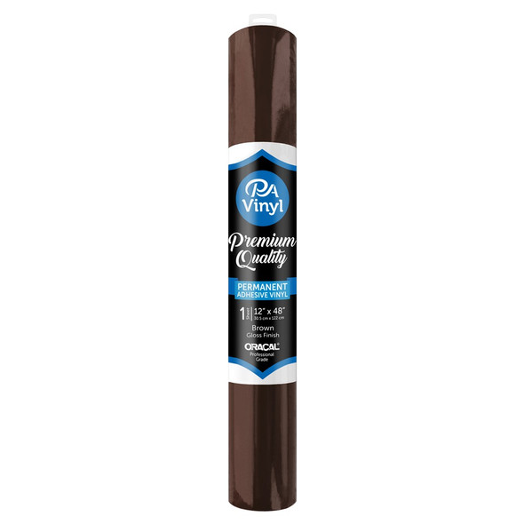 PA Vinyl Permanent Roll 12 inch x 48 inch Gloss Brown