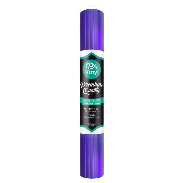 PA Vinyl Permanent Roll 12 inch x 36 inch Holographic Purple