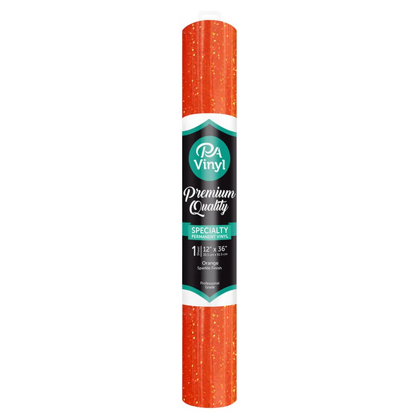 PA Vinyl Permanent Roll 12 inch x 36 inch Sparkle Orange