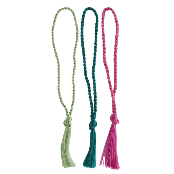 Paper Accents Tassels 24pc Lime Teal Fuchsia