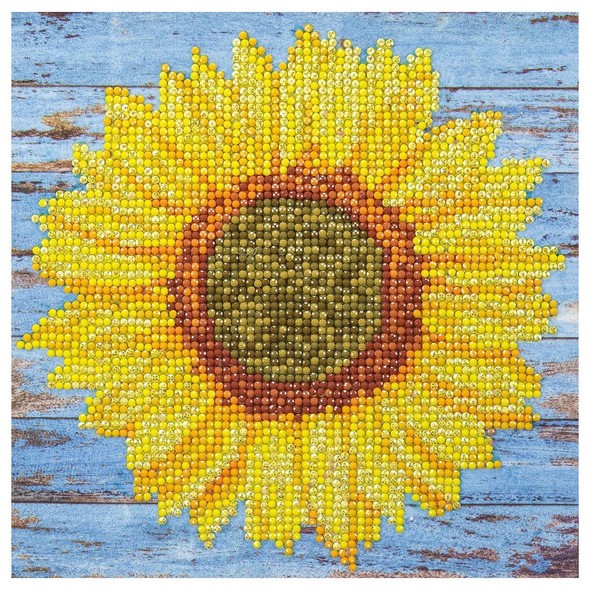 Diamond Art Kit Beginner 8 inch x 8 inch Sunflower