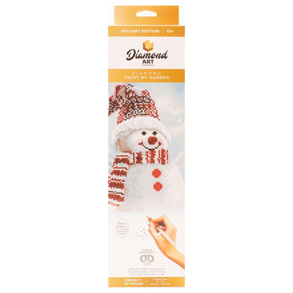 Diamond Art Kit Full Drill 12 inch x 12 inch Holiday Snowman