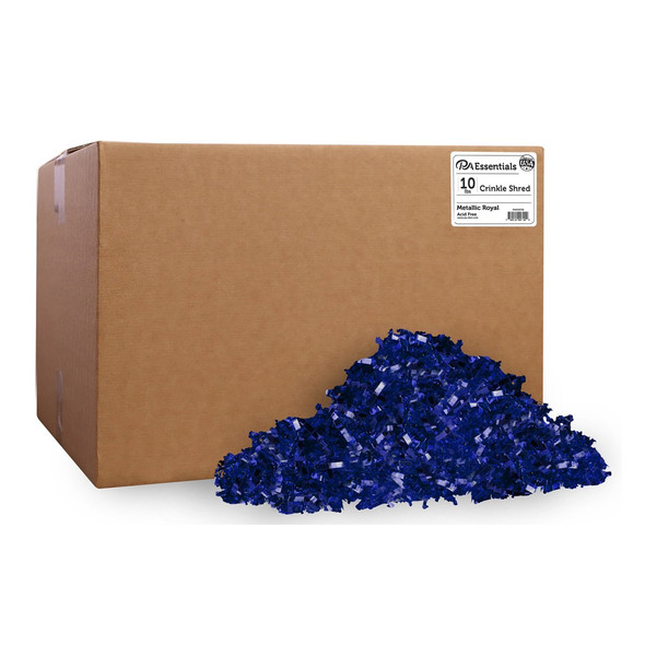 PA Essentials Crinkle Shred Box 10lb Metallic Royal