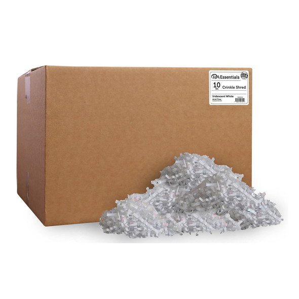 PA Essentials Crinkle Shred Box 10lb Iridescent White