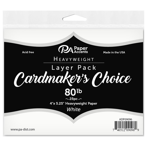 Paper Accents Cardstock Pack Cardmakers Choice 4 inch x 5.25 inch Layer 80lb White 25pc