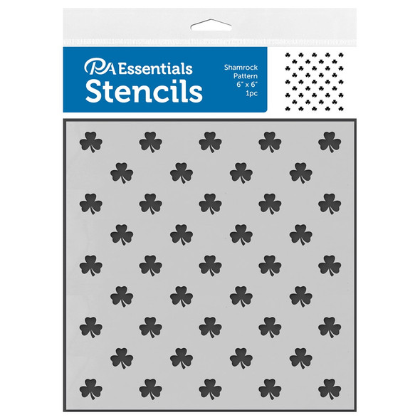 PA Essentials Stencil 6 inch x 6 inch Shamrock Pattern