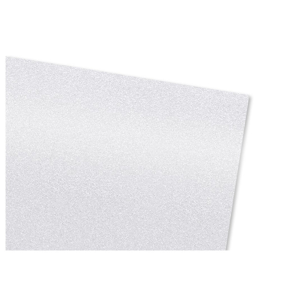 PA Vinyl Iron On Roll 12 inch x 15 inch Stretch Glitter White